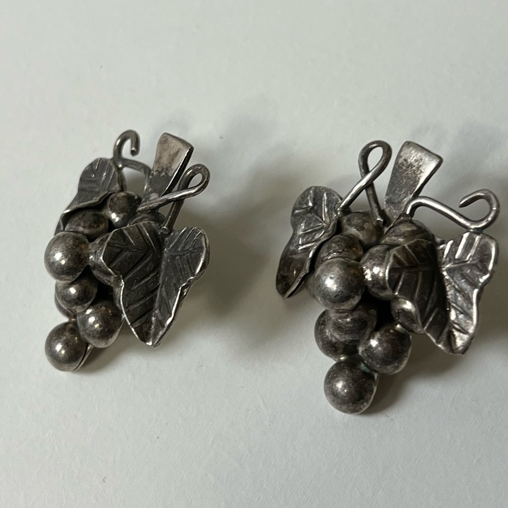 925 silver grape earrings